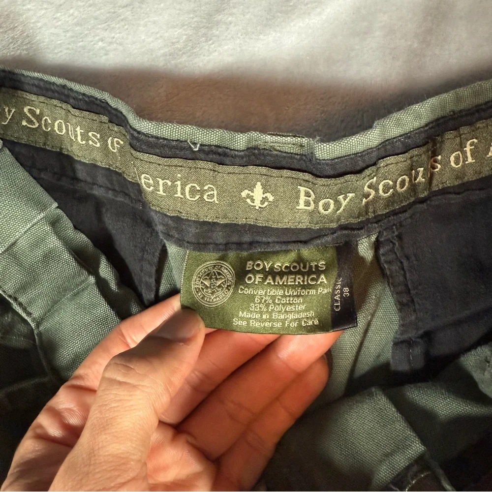 Boy Scouts Convertible Cargo Pants Mens 38x31 Stretch Waist Utility Green - Picture 3 of 12